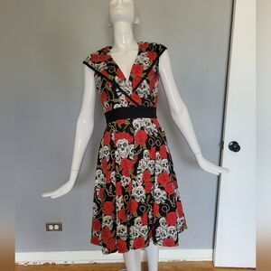 Banned Apparel Skull And Roses Dress, VGUC, Approximate Size S